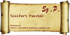 Szeifert Paszkál névjegykártya